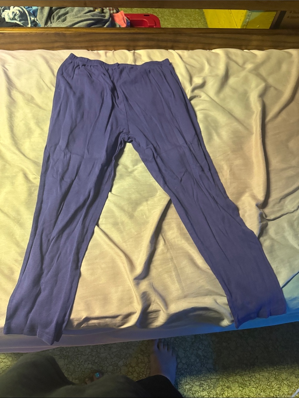 Purple Stretch Leggings - Solid Purple